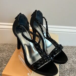NWT NIB Michelangelo High Heels 
Rock candy black 5 holiday black tie‎ cocktail